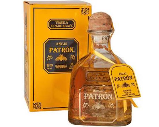 Order Patron Anejo, 375mL tequilla (40.0% ABV) food online from Luckys Liquor store, Los Angeles on bringmethat.com