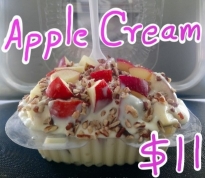 Order Apple Cream food online from Los Mexicanos Frutas & Antojos store, Fresno on bringmethat.com