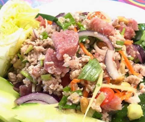 Order Thai Fermented Pork Salad (Yum Naem Sod) food online from Thai Fiesta Cafe store, Paramount on bringmethat.com