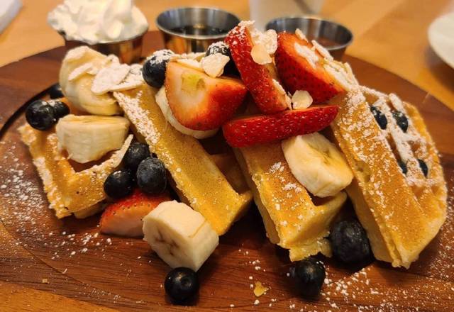 Order Super Duper Waffle food online from Juice & Java Cafe at Equinox store, Aventura on bringmethat.com
