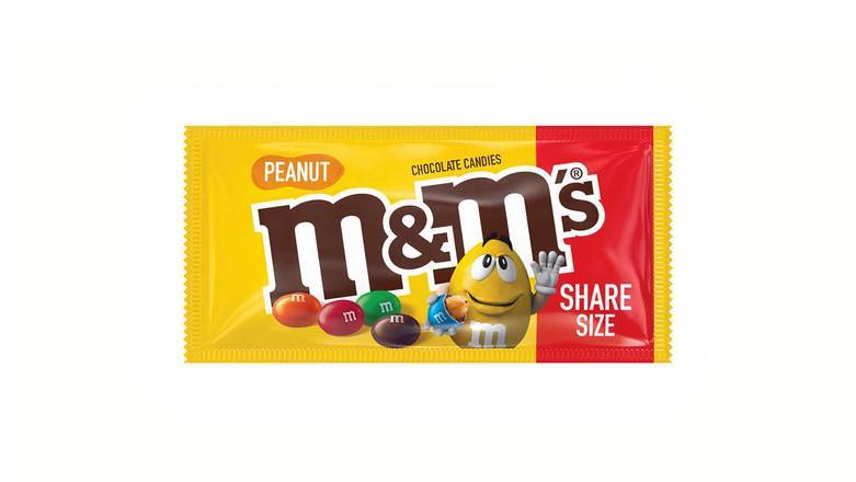 Order M&M's Peanut Chocolate Candy, Share Size food online from Mac On 4th store, Alton on bringmethat.com