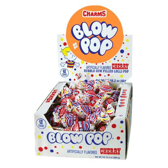 Order Charms Blow Pops Flavor Cherry food online from Exxon Food Mart store, Port Huron on bringmethat.com