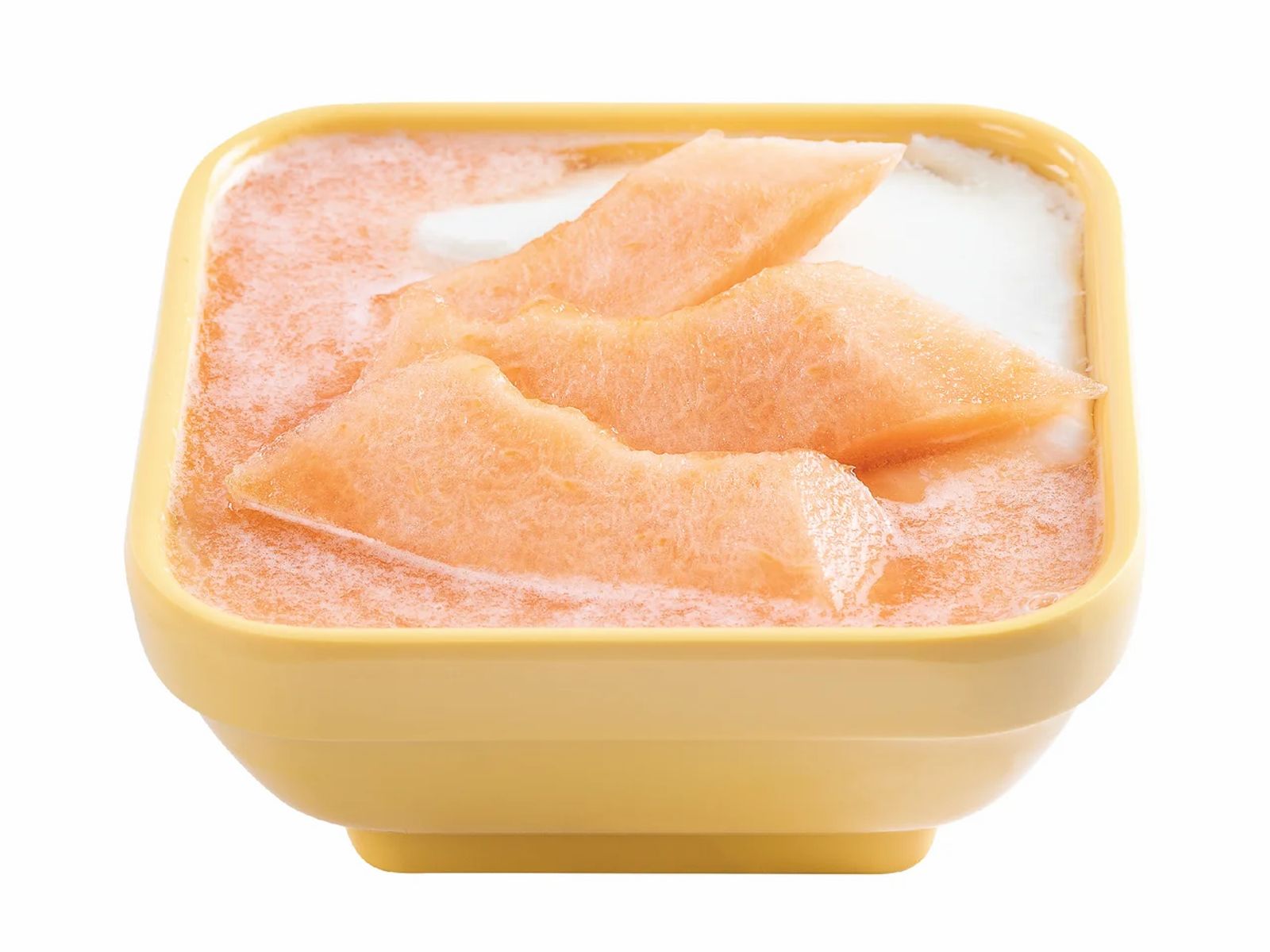 Order T3. Cantaloupe Tofu Pudding - 哈蜜瓜豆腐花 food online from Sweethoney Dessert store, Artesia on bringmethat.com
