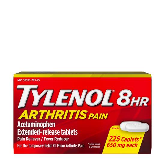 Order Tylenol 8 Hour Arthritis & Joint Pain Acetaminophen Tablets (225 ct) food online from Rite Aid store, Willard on bringmethat.com