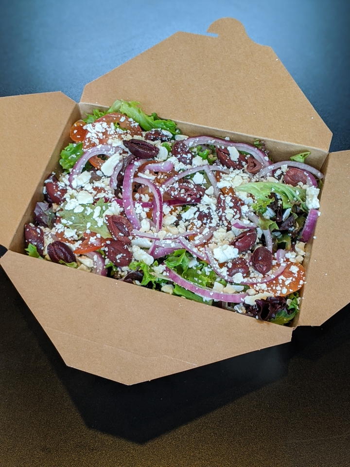 Order Large Greek Salad food online from Sparky Pizza store, Portland on bringmethat.com