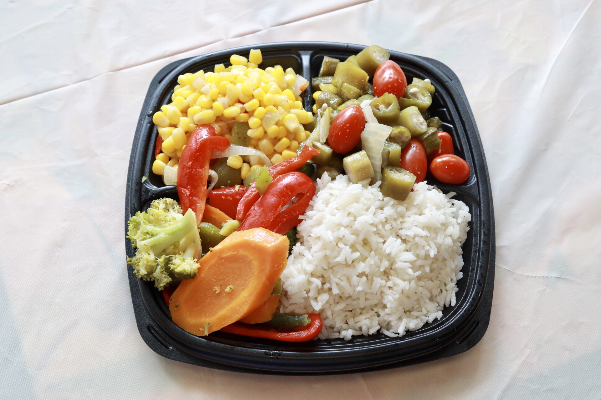 Order Small Veggie Combo Plate food online from Flava Kitchen And Catering store, Mt Vernon on bringmethat.com