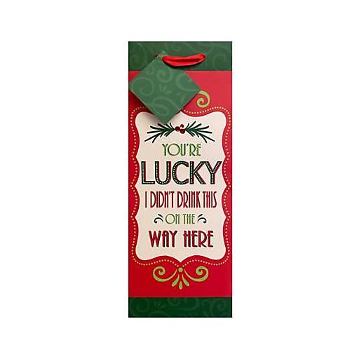 Order The Gift Wrap Company Lucky You Bottle Bag (EACH) 113485 food online from Bevmo! store, Lafayette on bringmethat.com