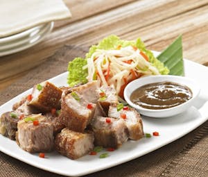 Order Lechon Kawali (Pork Belly) food online from Max Restaurant store, Waipahu on bringmethat.com