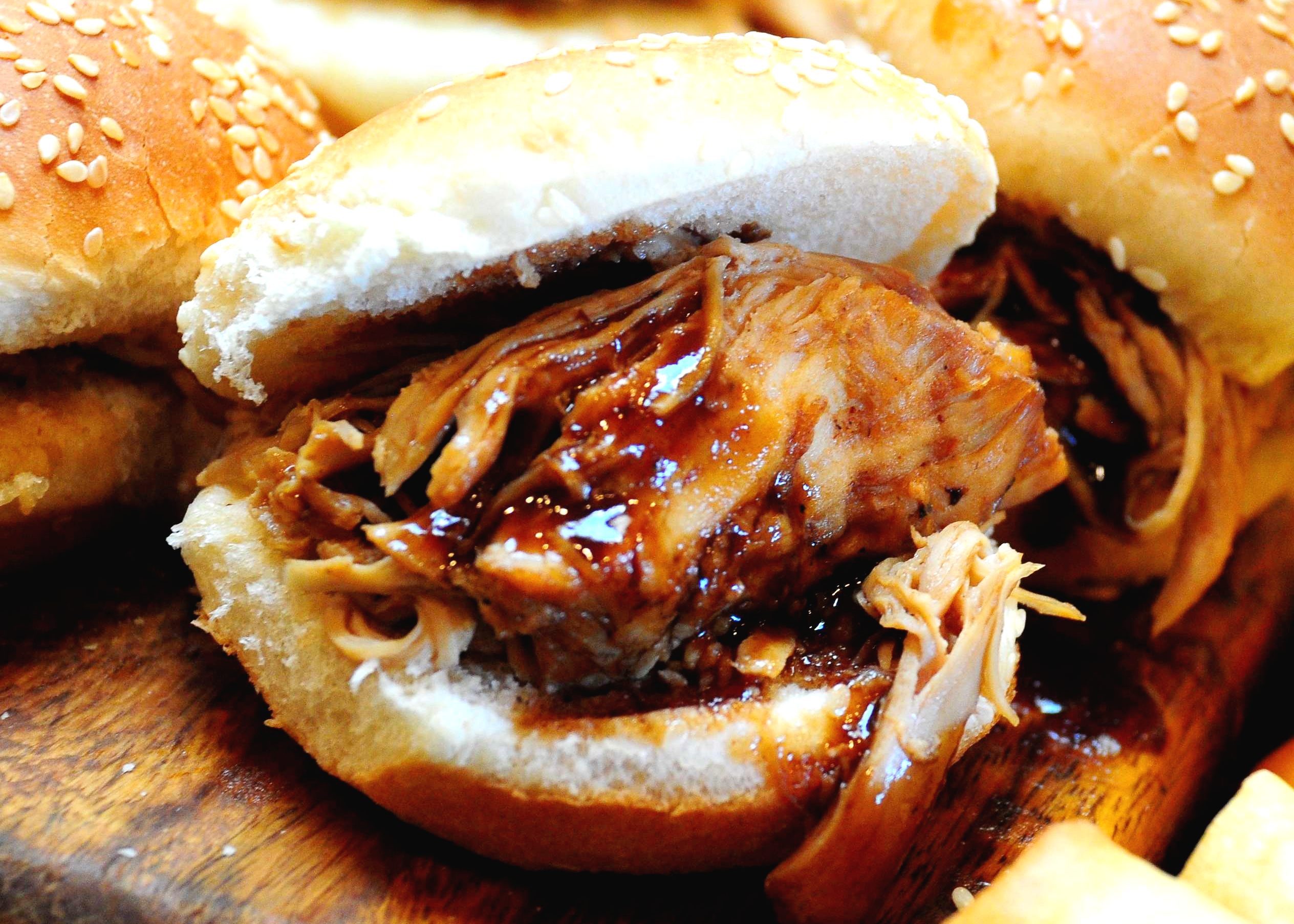 Order Shredded BBQ Chicken Sandwich food online from Rotisserie Affair Catering And Deli store, San Diego on bringmethat.com