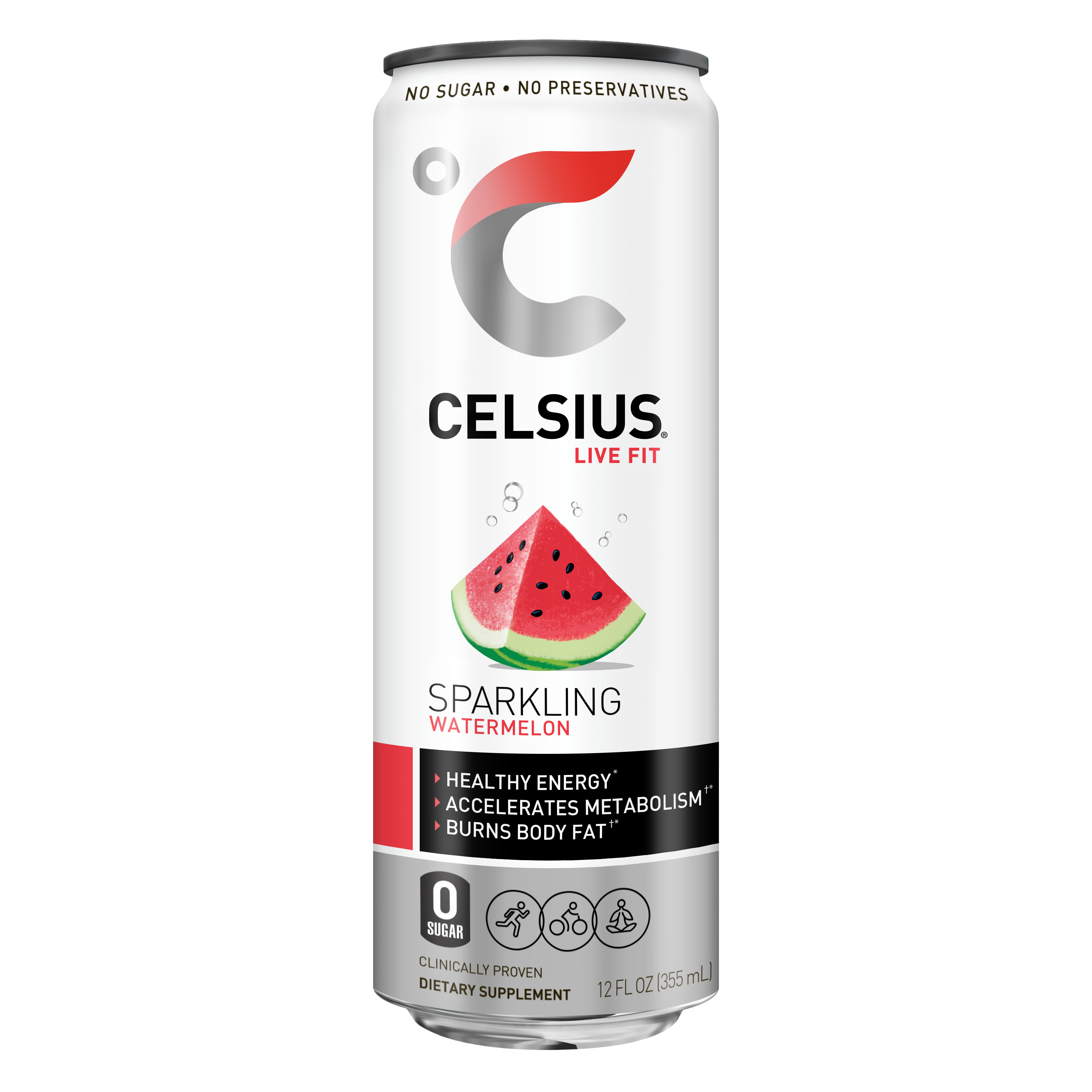 Order Celsius Sparkling Watermelon 12oz food online from Extramile store, Los Angeles on bringmethat.com