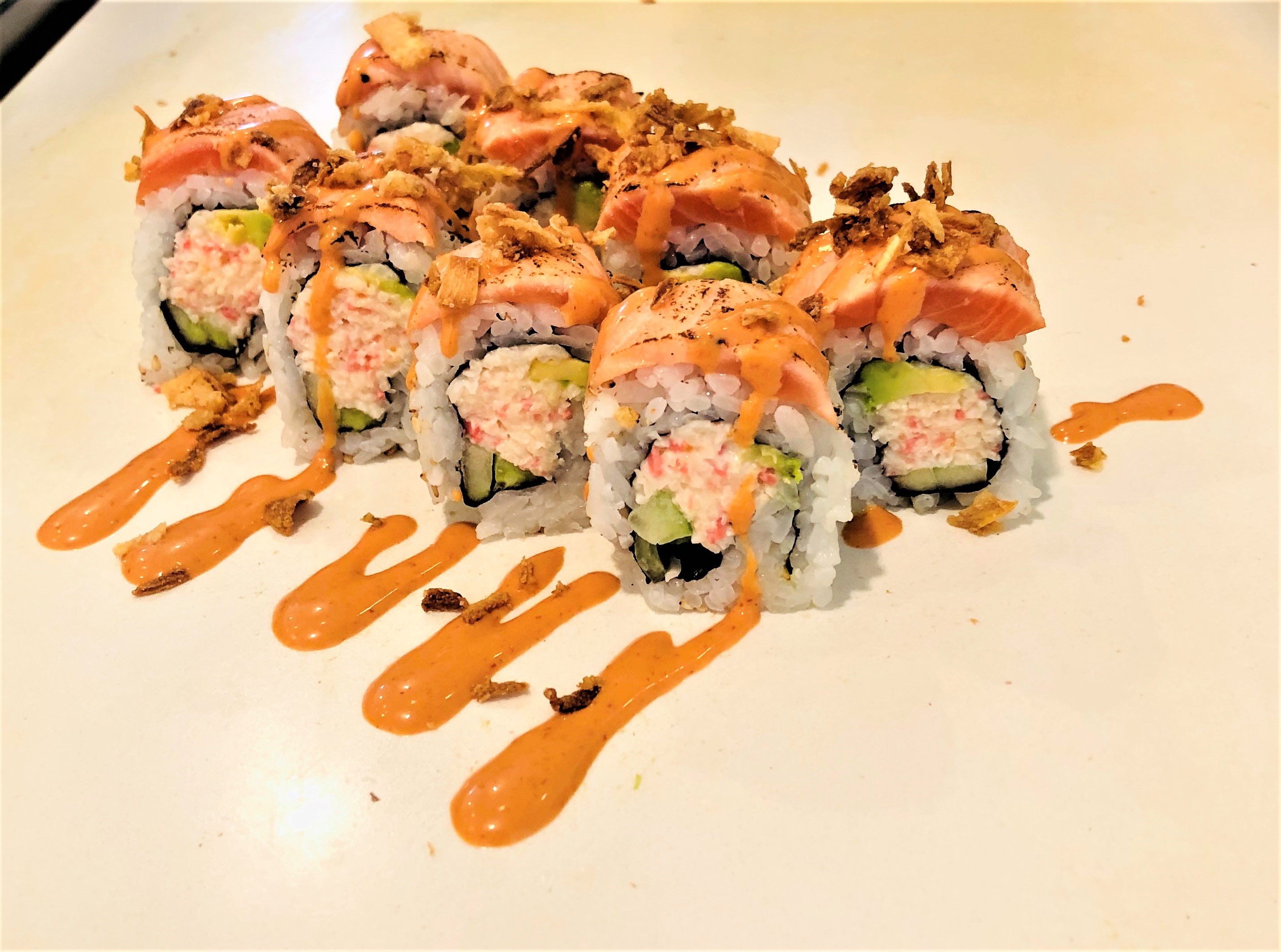 Order Seared Salmon  food online from Roll It Sushi store, Newport Beach on bringmethat.com
