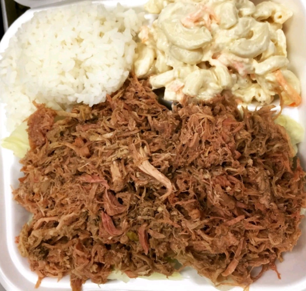 Order Kalua Pork Plate food online from Young Hawaiian Bbq store, Chino on bringmethat.com