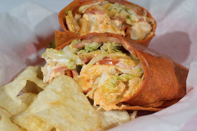 Order Buffalo Chicken Wrap food online from Concourse Cafe store, Jacksonville on bringmethat.com