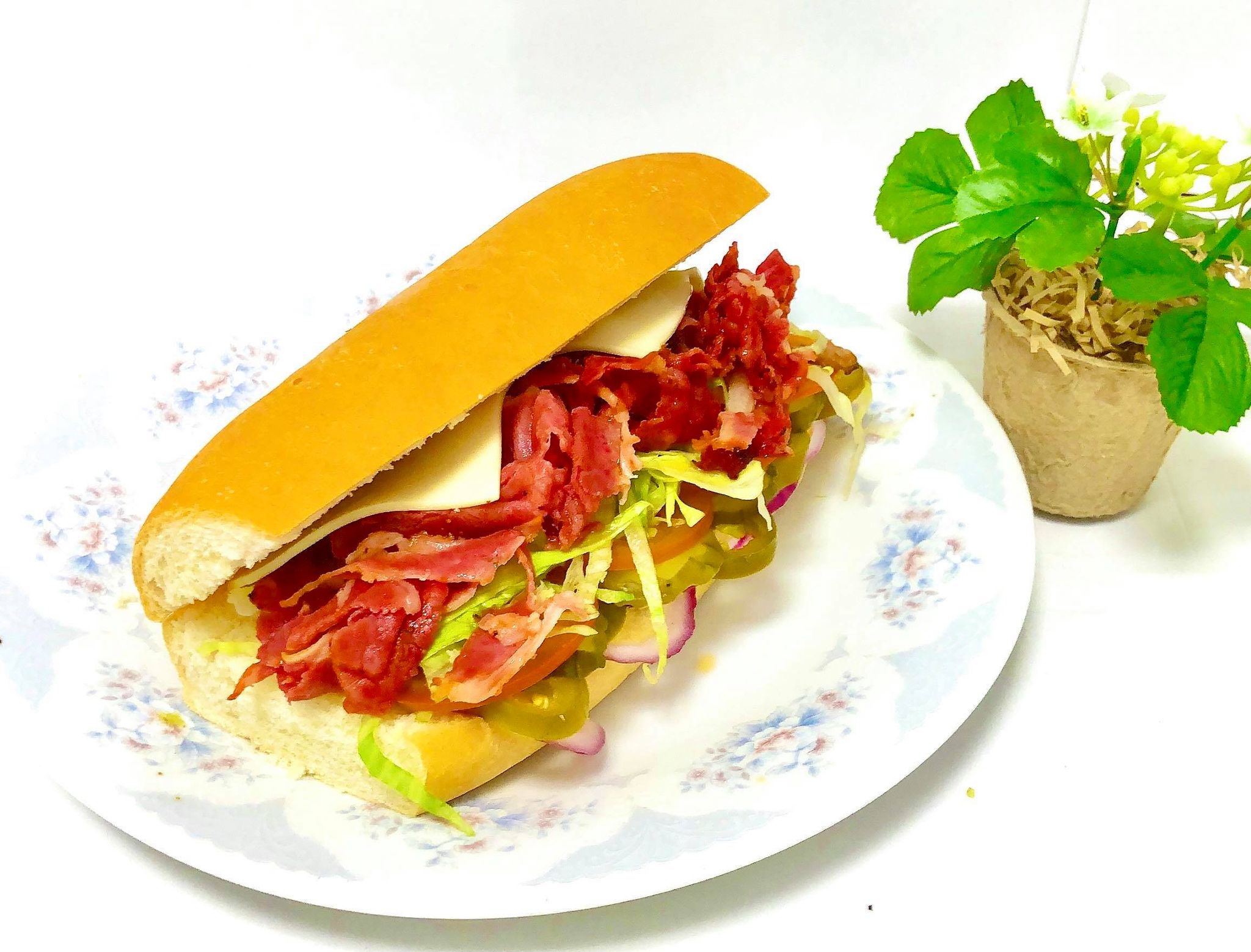 Order 2. Pastrami and Cheese food online from St Boba N Donuts store, Burbank on bringmethat.com