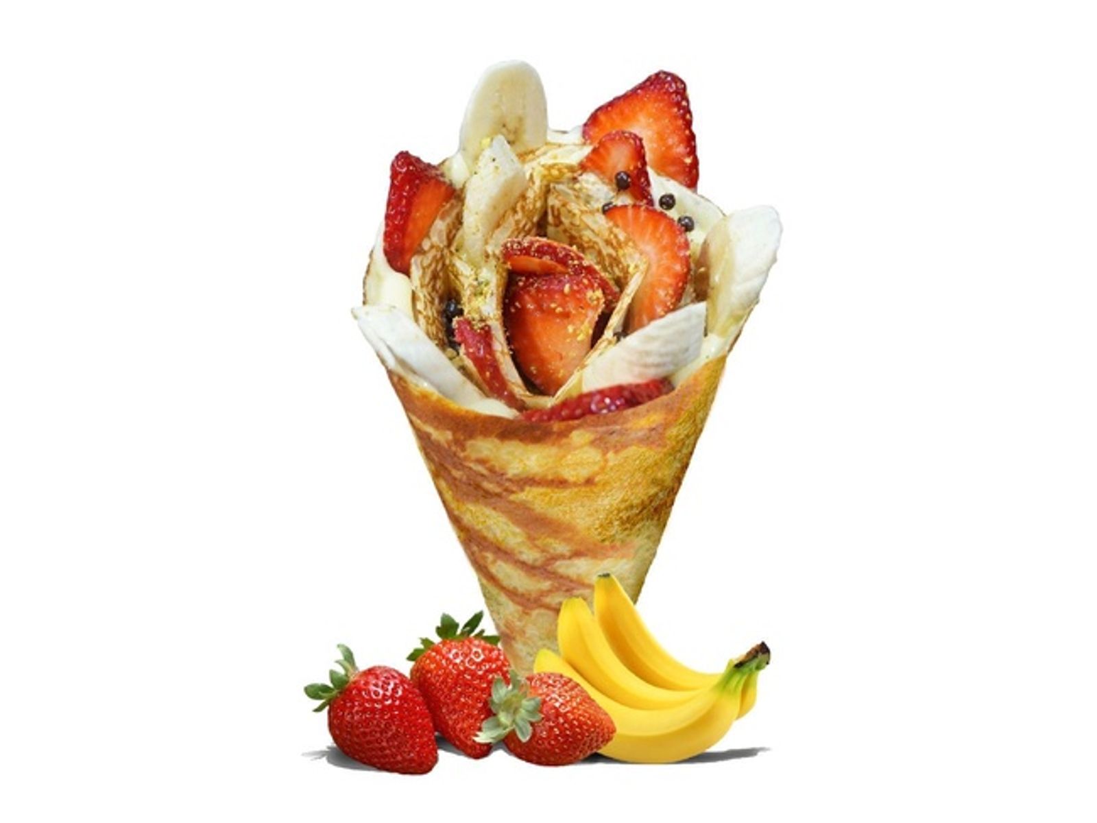 Order M3. Mini-Strawberry Banana food online from T-Swirl Crepe store, New York on bringmethat.com