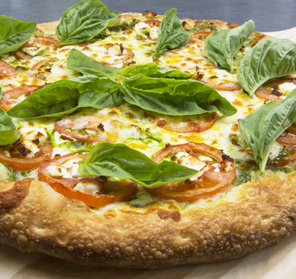 Order 29. The Fresh Basil Pizza food online from Pappageorggeo Pizza store, San Jose on bringmethat.com