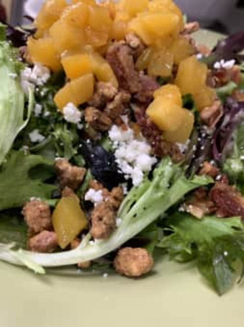 Order Smoked Peach Salad. food online from Old Country Place store, Canton on bringmethat.com