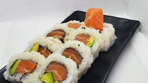 Order Salmon Roll (8pcs) food online from Sushiya store, Pasadena on bringmethat.com