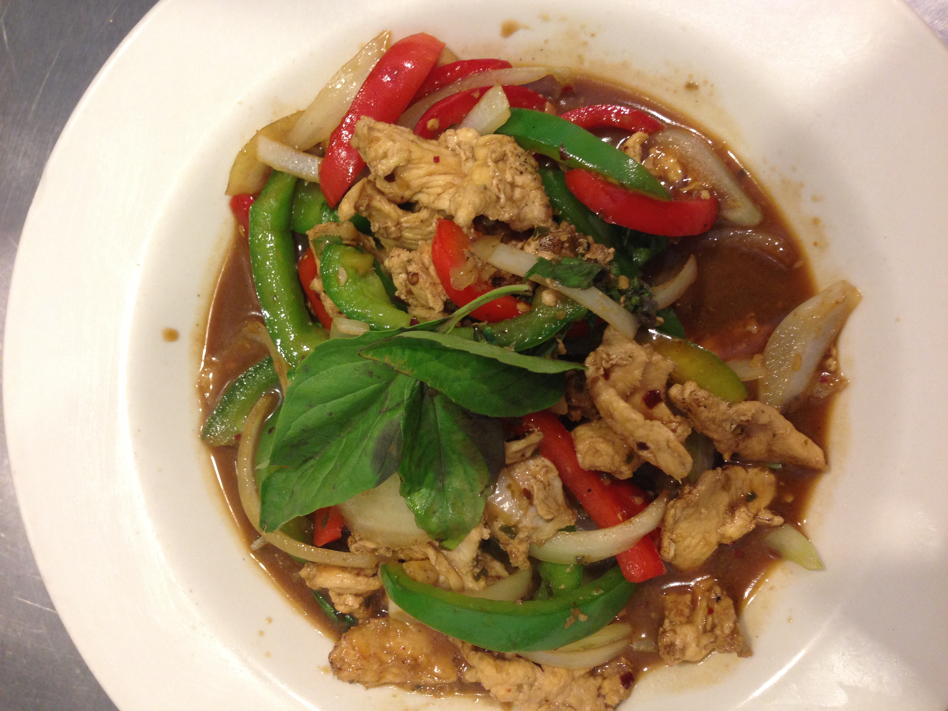 Order E1. Spicy Basil food online from S!!! Thai Food store, Temecula on bringmethat.com