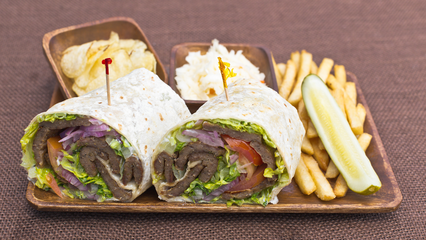 Order Gyro Wrap (BEEF OR CHICKEN) food online from Golden Grain store, East Greenbush on bringmethat.com