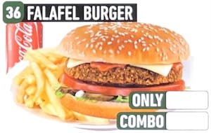 Order #36 Falafel Burger Only food online from Jersey Kabob Platter & Pizza store, Monroe Township on bringmethat.com