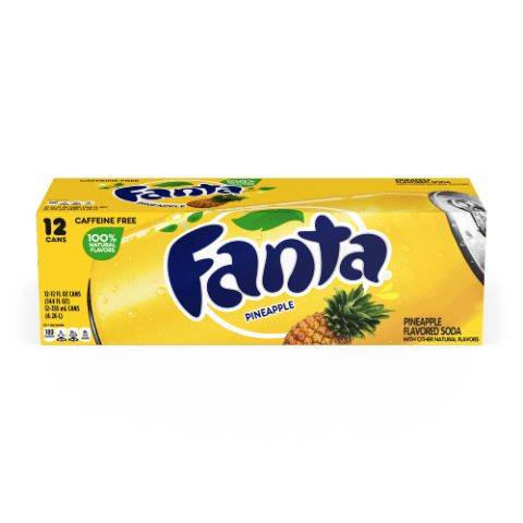 Order Fanta Pineapple 12 Pack 12oz food online from Stripes store, Kingwood on bringmethat.com