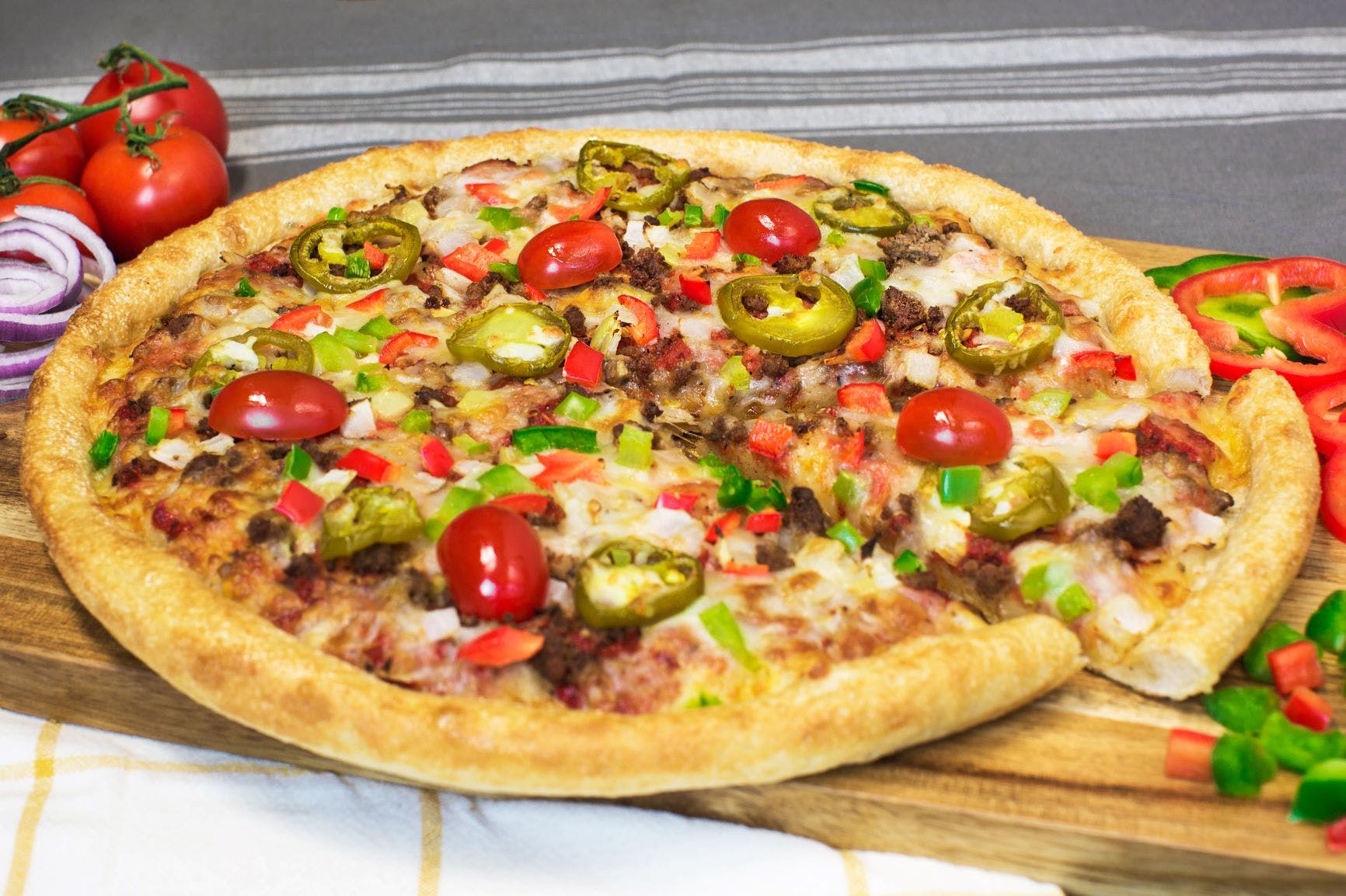 Order Mexicana Pizza - Personal 8'' food online from Sarpino's Pizzeria store, Chicago on bringmethat.com