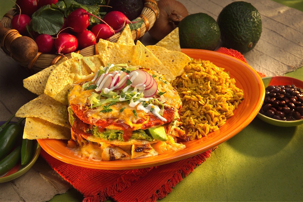 Order Meat and Avocado Enchilada food online from La Salsa Mexican Grill store, San Leandro on bringmethat.com
