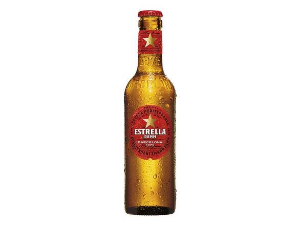 Order Estrella Damm Lager Beer - 6x 11.2oz Bottles food online from Goody Goody Liquor store, Dallas on bringmethat.com
