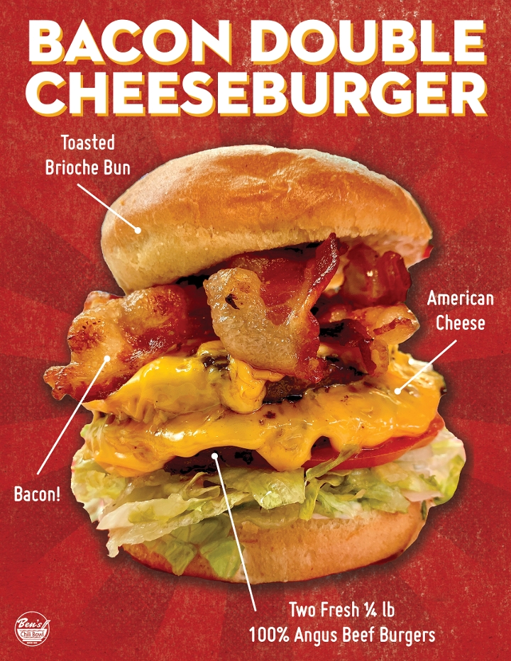 Order Bacon Double Cheeseburger food online from Ben's Chili Bowl store, Washington on bringmethat.com