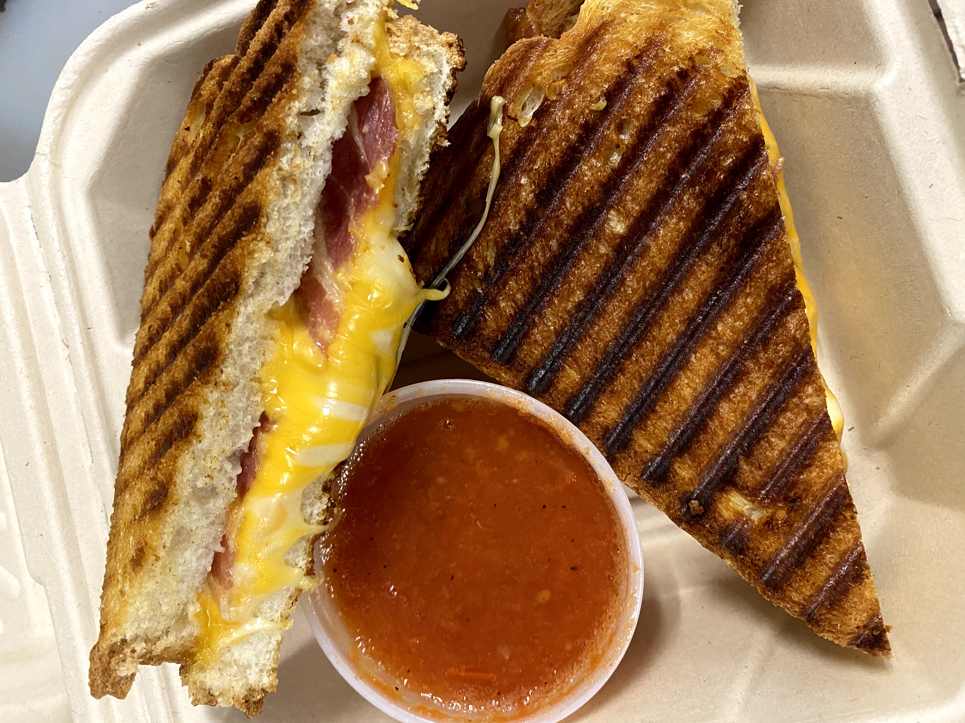 Order Bacon Grilled Cheese Panini food online from Palermo Cafe & Bakery store, San Dimas on bringmethat.com