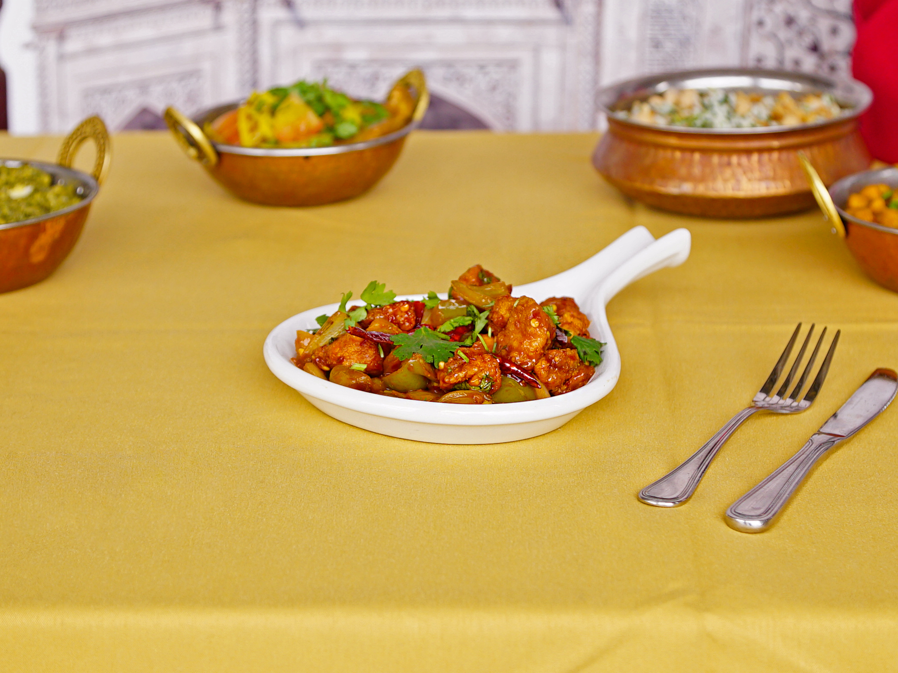 Order Chili Chicken food online from Agra Tandoori Indian Restaurant store, Tarzana on bringmethat.com