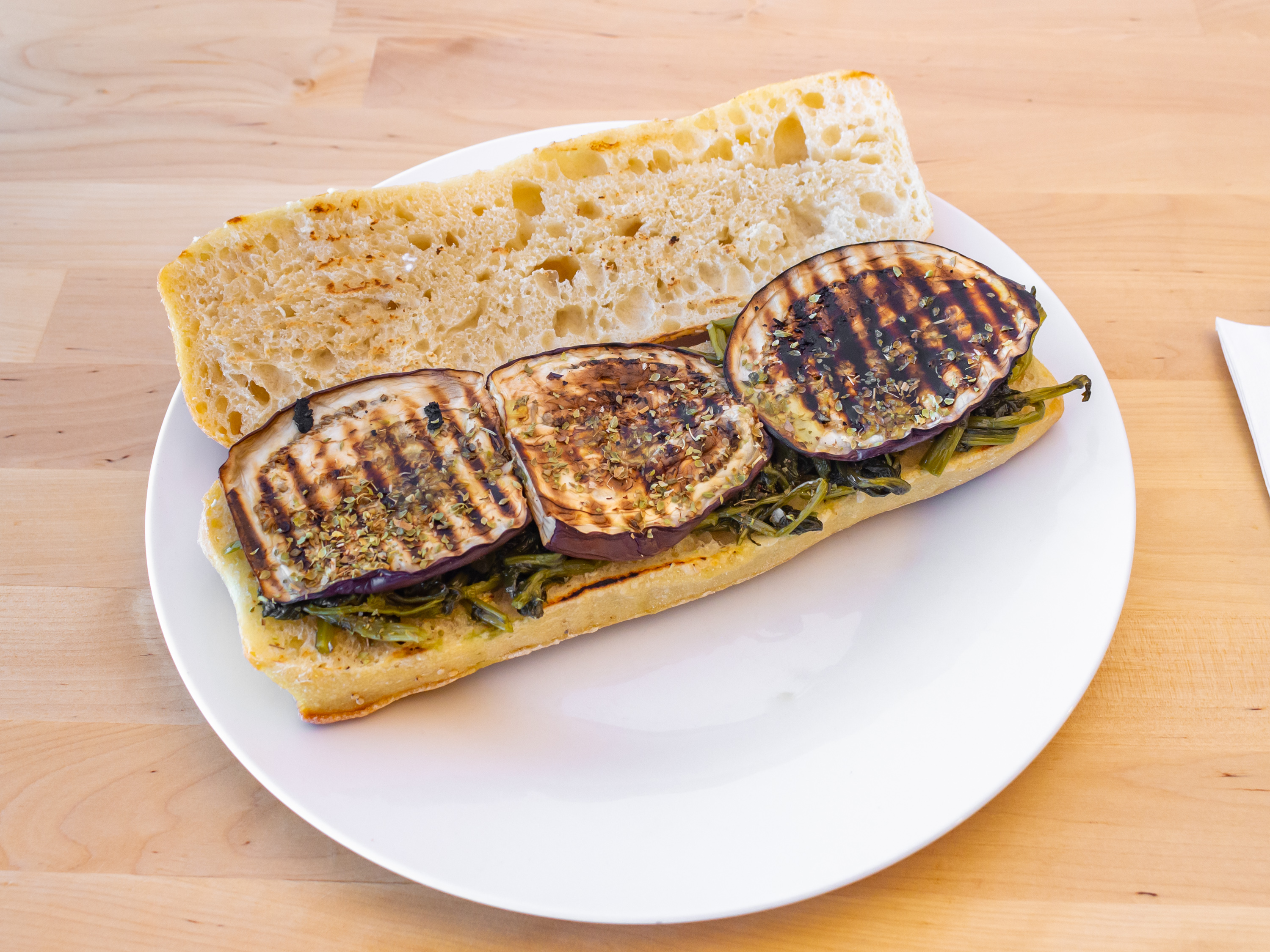 Order Eggplant and Broccoli Rabe Panini food online from Coffee Break store, Hackensack on bringmethat.com