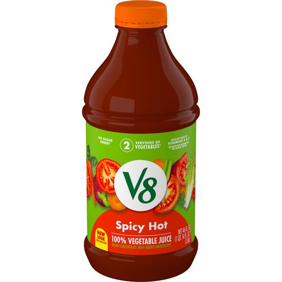 Order V8 Spicy Hot 100% Vegetable Juice (46 oz) food online from Rite Aid store, Toledo on bringmethat.com