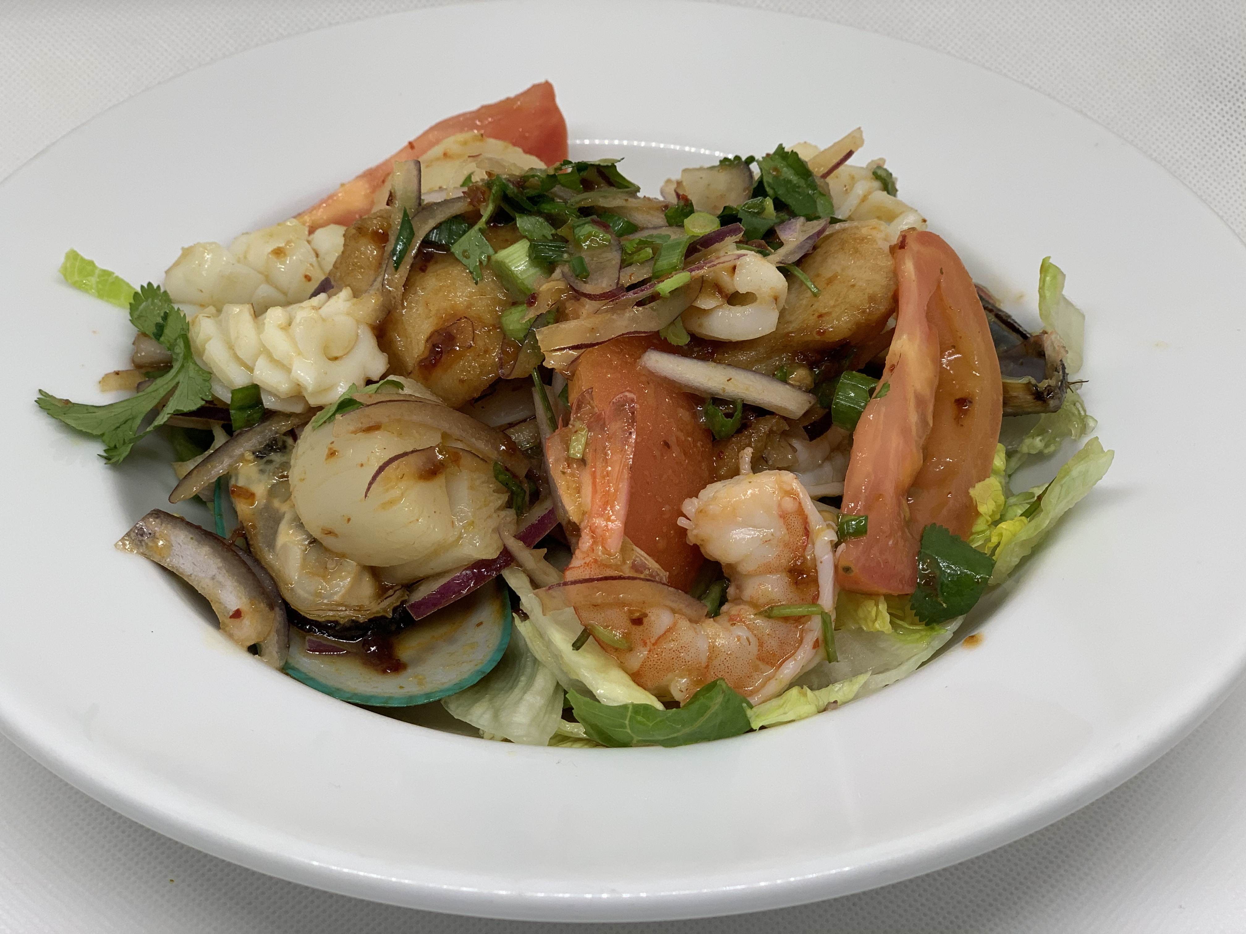 Order Seafood Salad food online from Kao Sarn Thai Cuisine store, Richmond on bringmethat.com