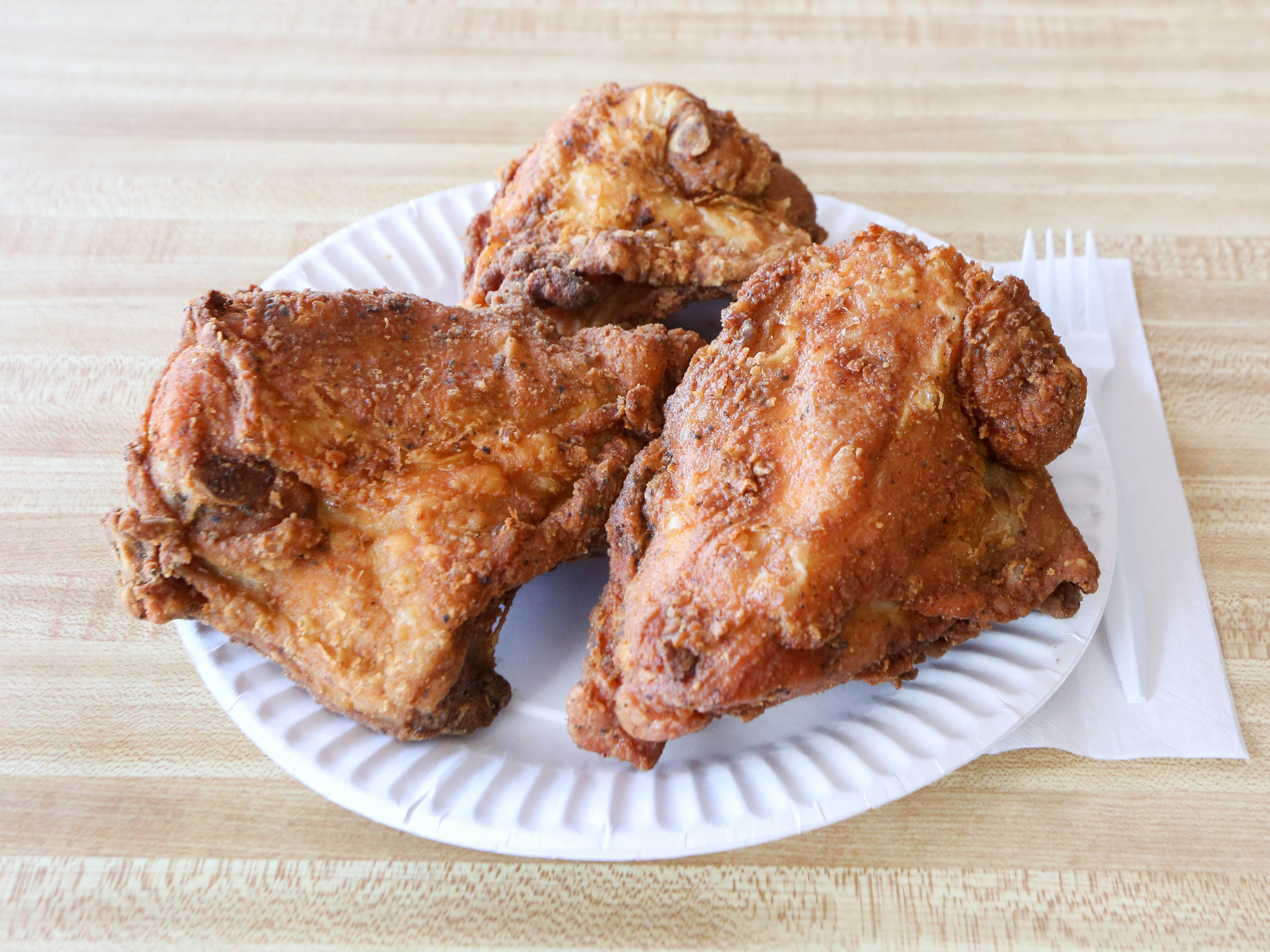 Order 3 Pieces Fried Chicken with 2 Biscuits food online from Downtown Pizza store, New Haven on bringmethat.com