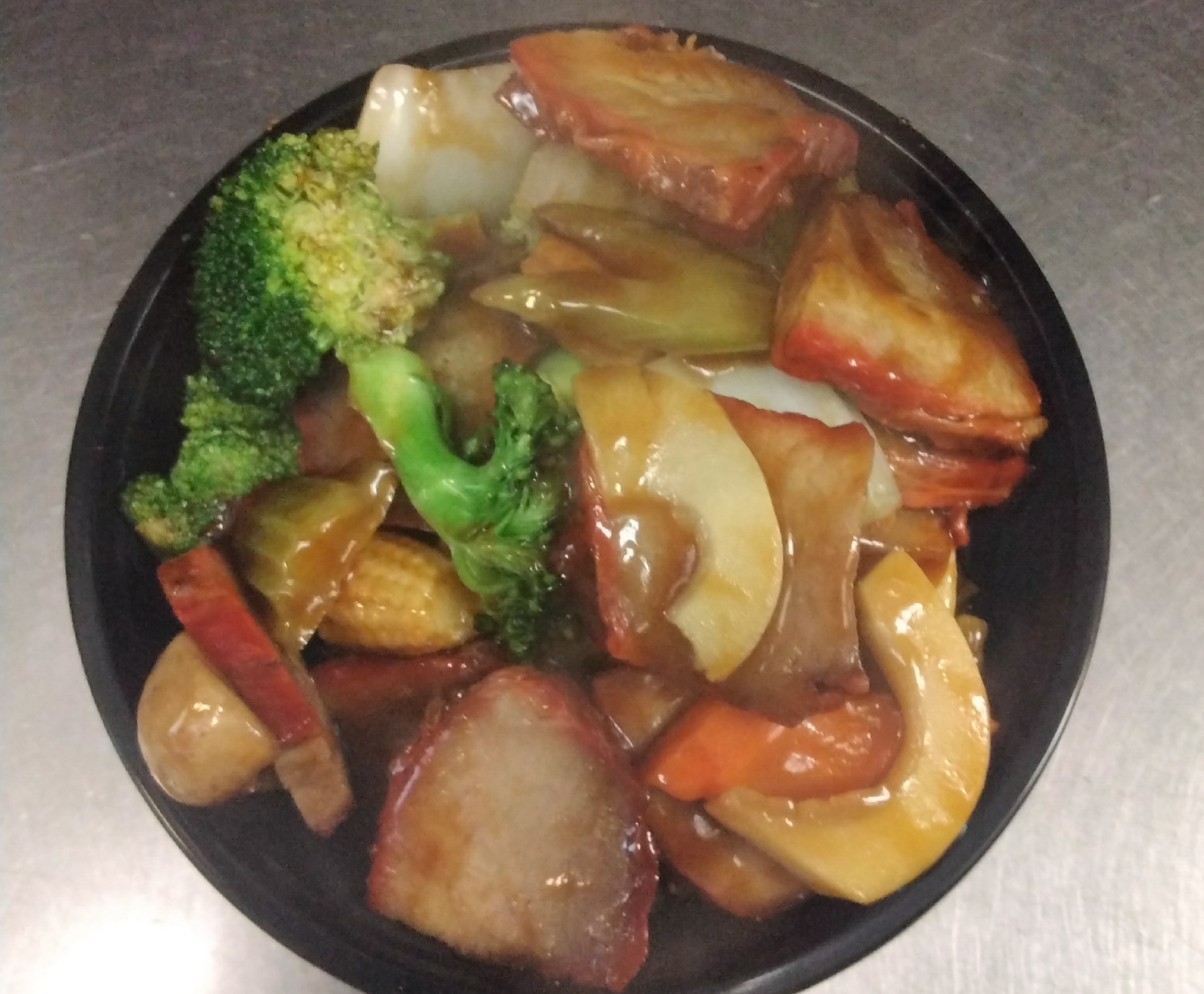 Order 102. Roast Pork with Mixed Chinese Vegetable food online from China Garden store, Bloomfield on bringmethat.com