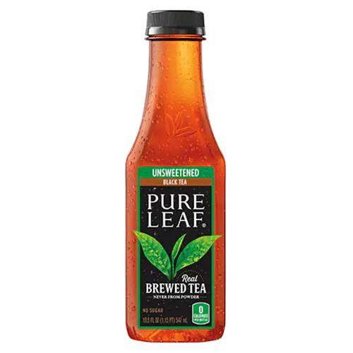 Order Pure Leaf Unsweetened Black Tea - 18.5 oz Bottle/Single food online from Bottle Shop & Spirits store, Los Alamitos on bringmethat.com