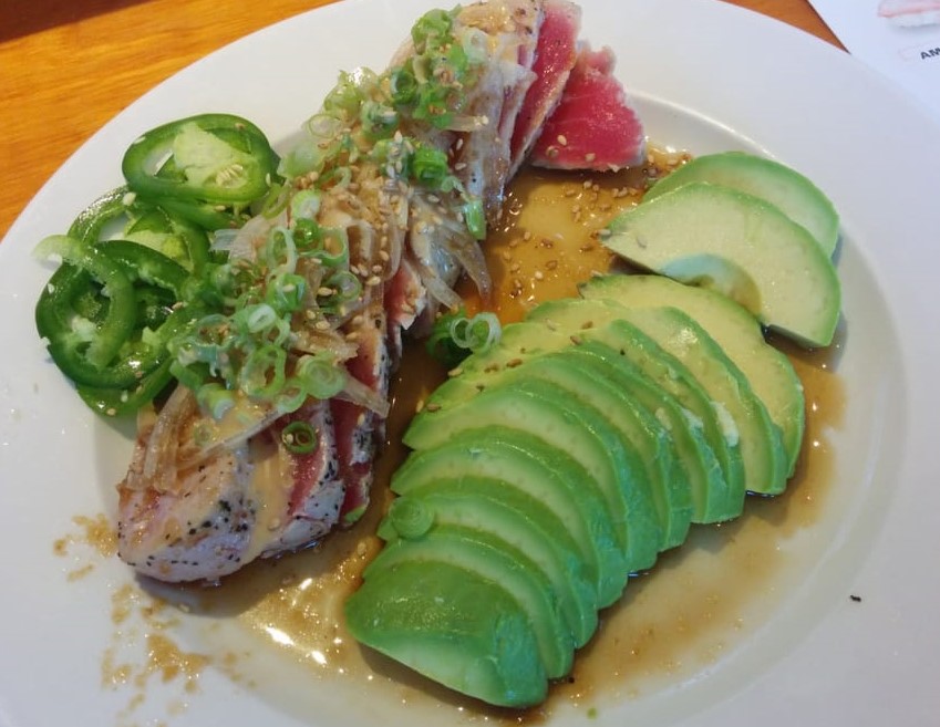 Order 7. Tuna Tataki Special food online from Sushi Town store, Costa Mesa on bringmethat.com