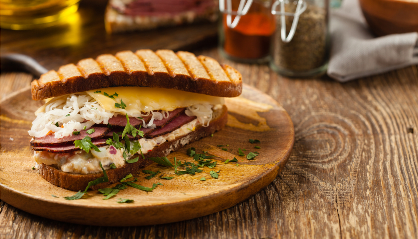 Order NY Hot Pastrami Sandwich food online from Summer Rain Cafe store, San Francisco on bringmethat.com