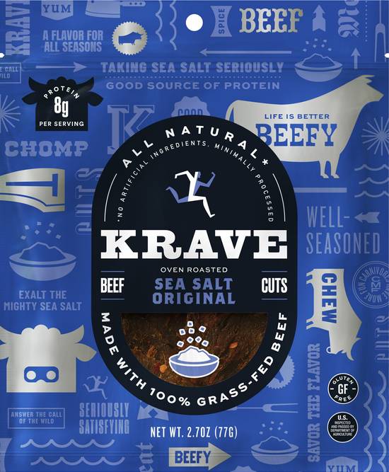 Order KRAVE Gourmet Beef Cuts, Sea Salt Flavor, 2.7 OZ food online from Cvs store, SUNNYVALE on bringmethat.com