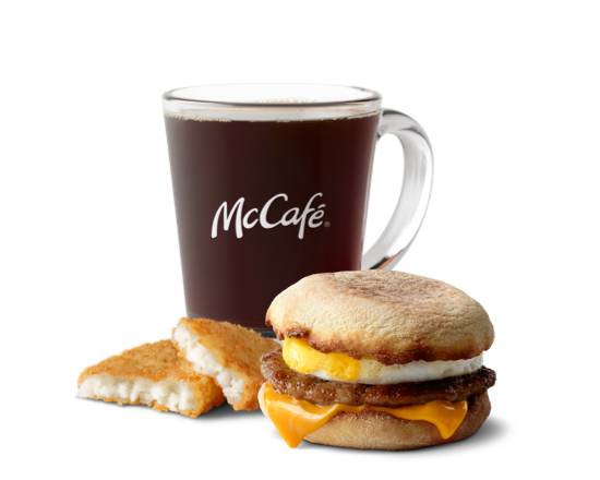 Order Sausage Egg McMuffin Meal food online from Mcdonald's® store, Los Angeles on bringmethat.com