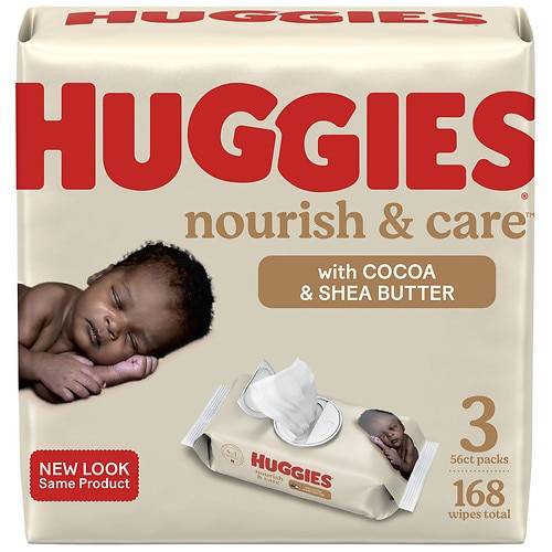 Order Huggies Nourish & Care Scented Baby Wipes Cocoa & Shea Butter - 56.0 ea x 3 pack food online from Walgreens store, CLEARWATER BEACH on bringmethat.com