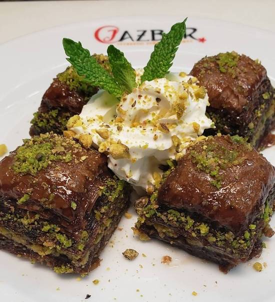 Order Lg Chocolate Baklava food online from Cazbar Columbia store, Columbia on bringmethat.com