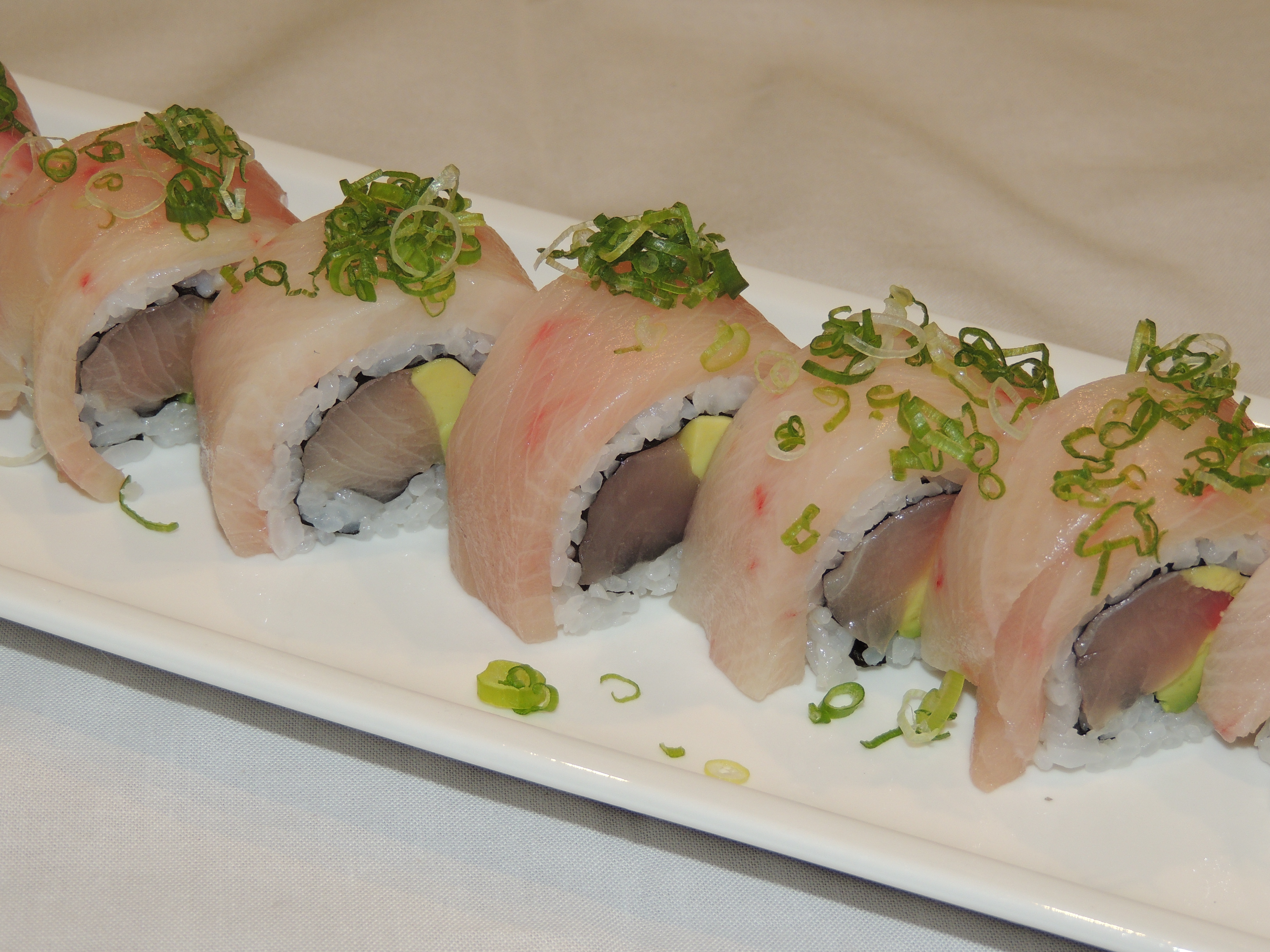 Order Hamachi Lover Roll food online from Minami Sushi store, San Leandro on bringmethat.com