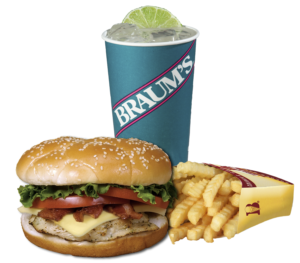 Order Chicken Club Sandwich (Grilled or Crispy) food online from Braums Ice Cream & Dairy Strs store, Dallas on bringmethat.com