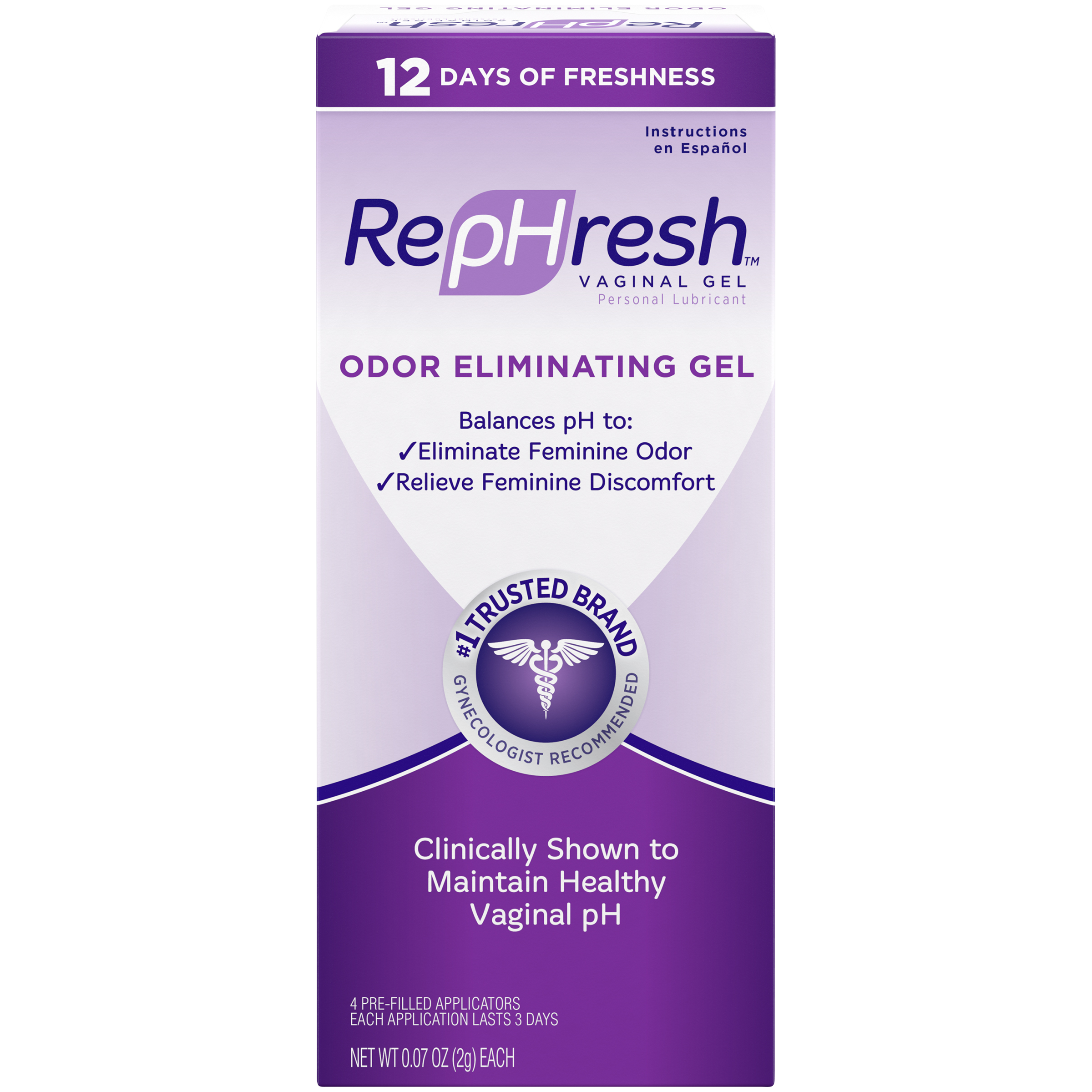 Order RepHresh Vaginal Gel Personal Lubricant with Pre-Filled Applicators, 0.07 oz - 4 ct food online from Rite Aid store, MILLER PLACE on bringmethat.com