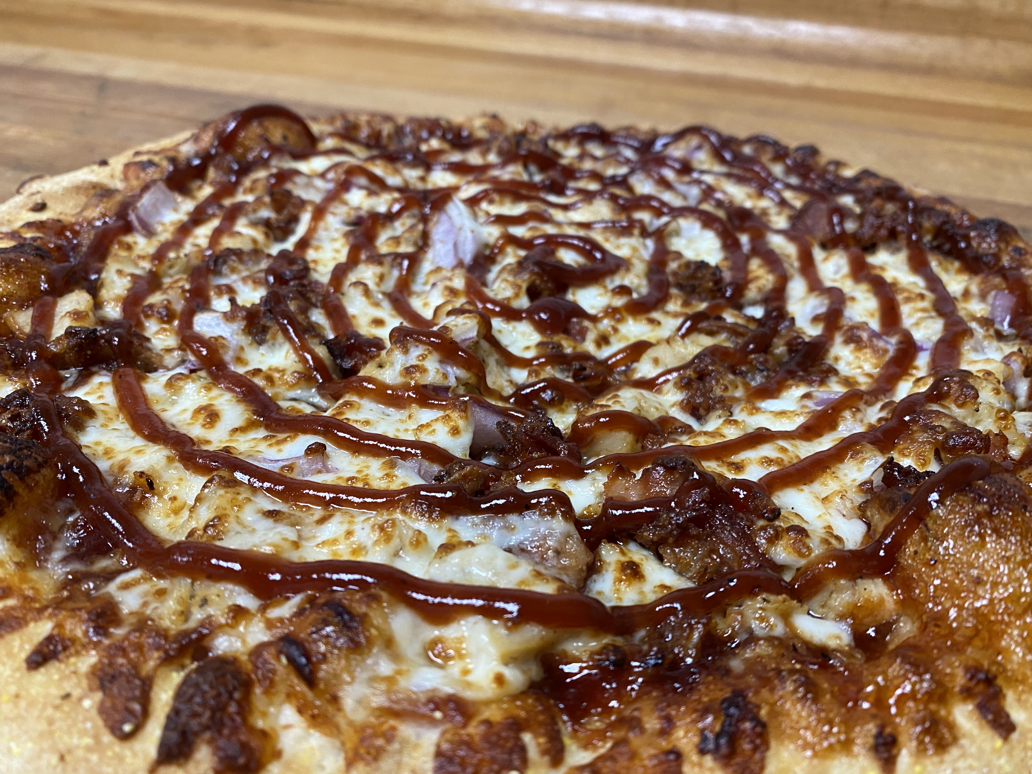 Order BBQ Chicken Pizza food online from Big Daddy's Pizza store, Littleton on bringmethat.com