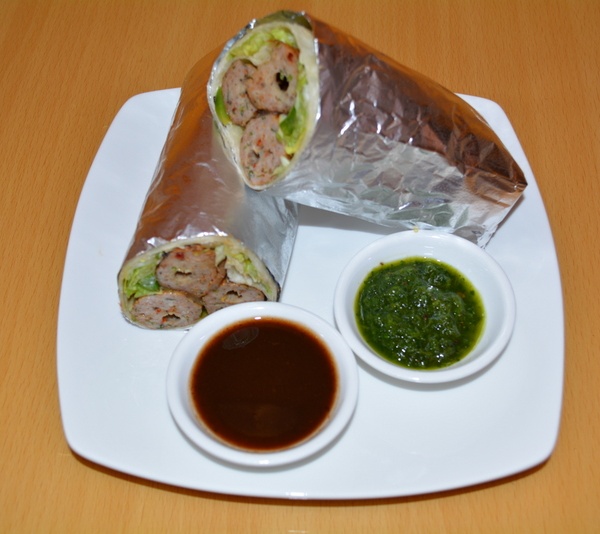 Order Spicy Seekh Kabab Wrap food online from Chaats & Currys store, Sunnyvale on bringmethat.com