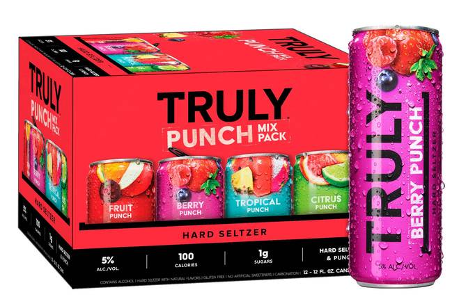 Order Truly Punch Seltzer Variety, 12 Pack food online from Tejas Liquor store, Austin on bringmethat.com